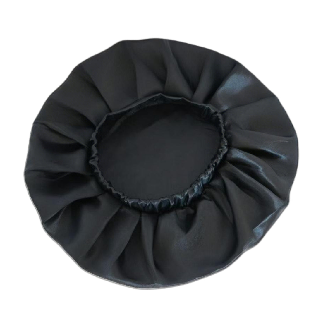 Large Satin Sleep Wide Band Bonnet with Breathable Fabric - Prevents Breakage & Split Ends