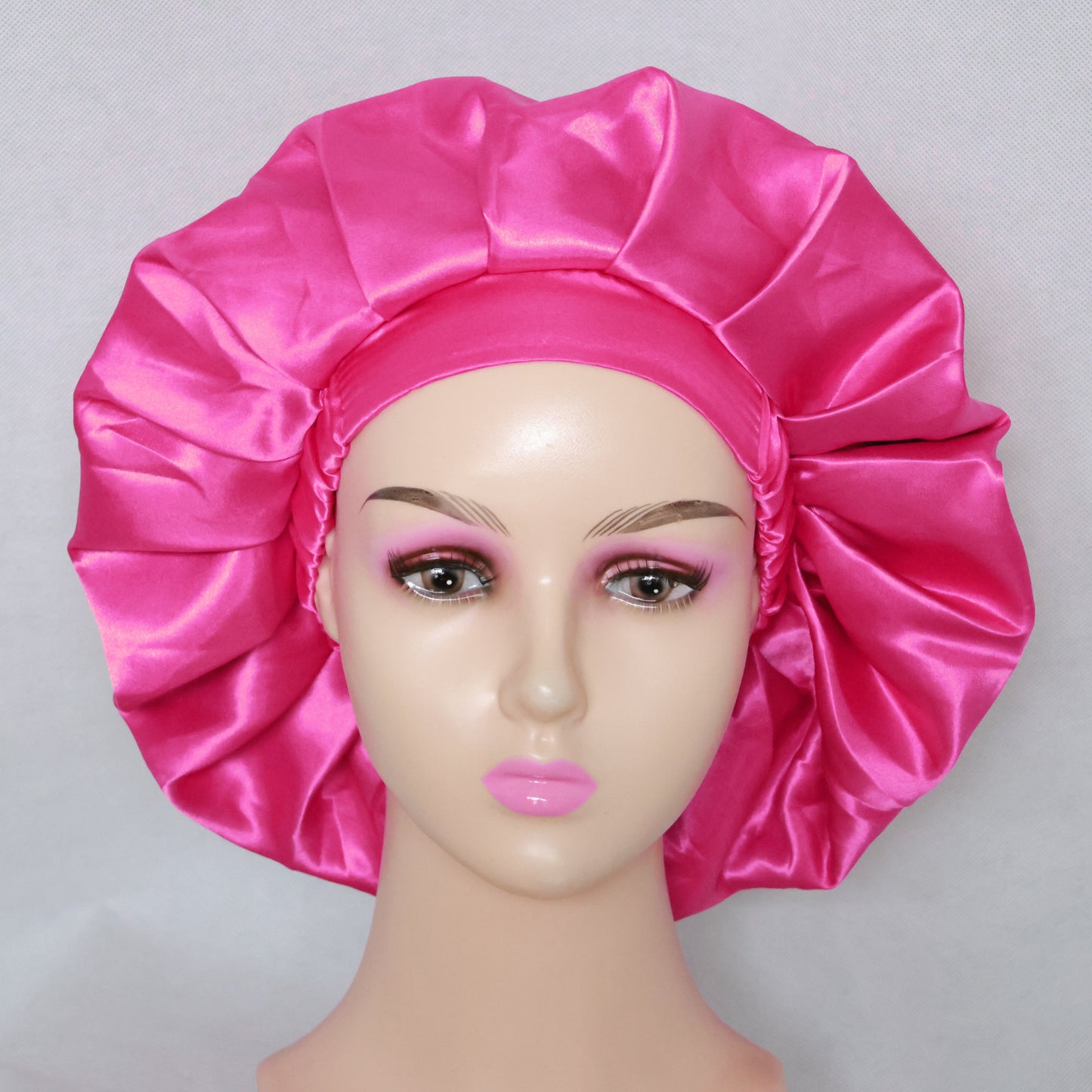 Satin Sleep Bonnet for Curly Hair - Adjustable Band, Ultra-Soft & Stays On All Night (No Slip)