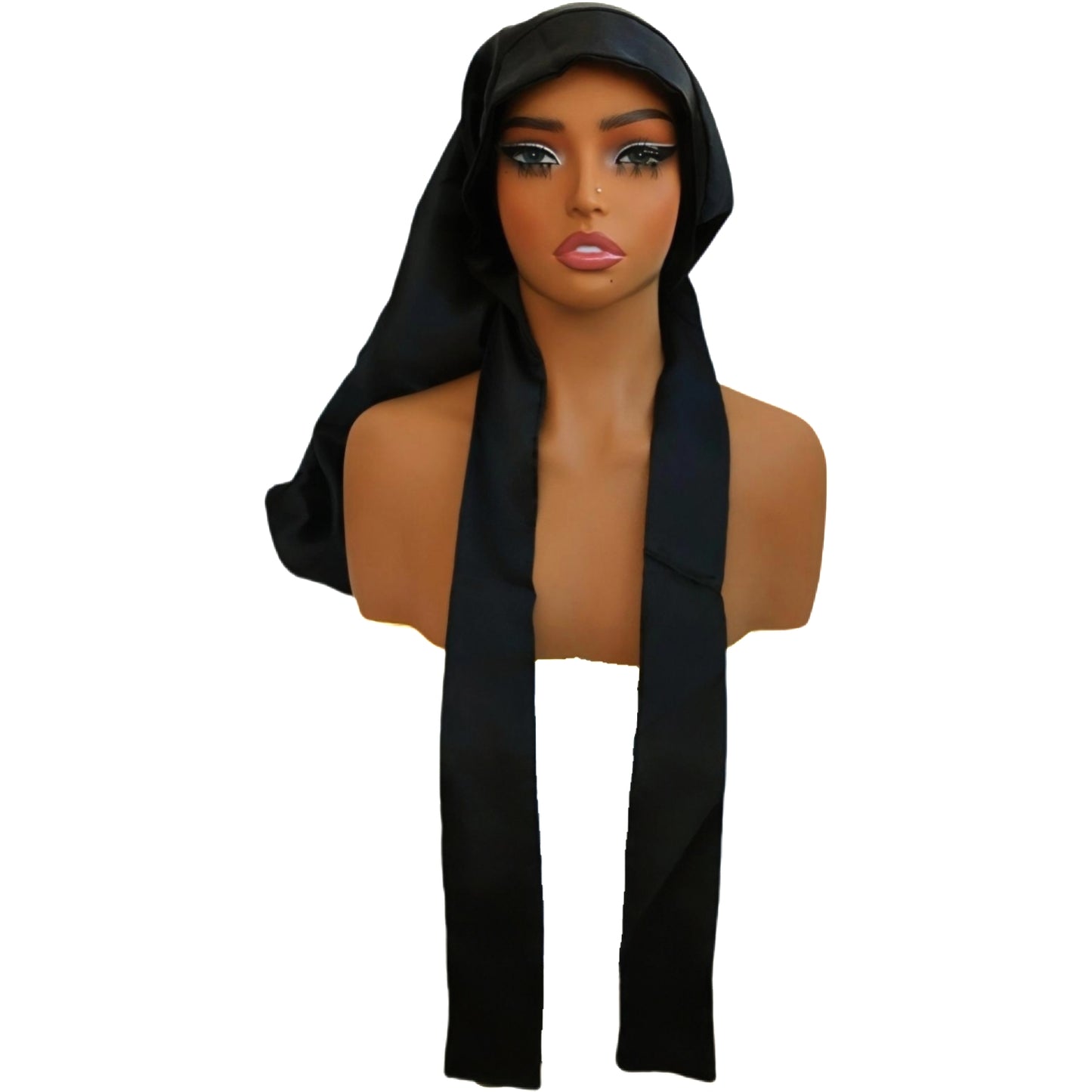 Long Hair Braid Bonnet - Adjustable Double Layer Sleep Cap for Natural Curly Wig Raw Human Hair