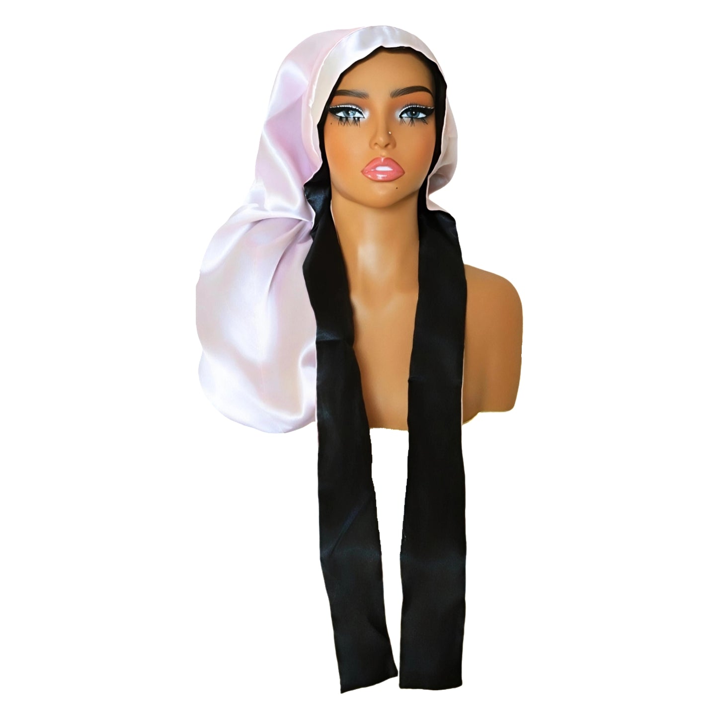 Long Hair Braid Bonnet - Adjustable Double Layer Sleep Cap for Natural Curly Wig Raw Human Hair