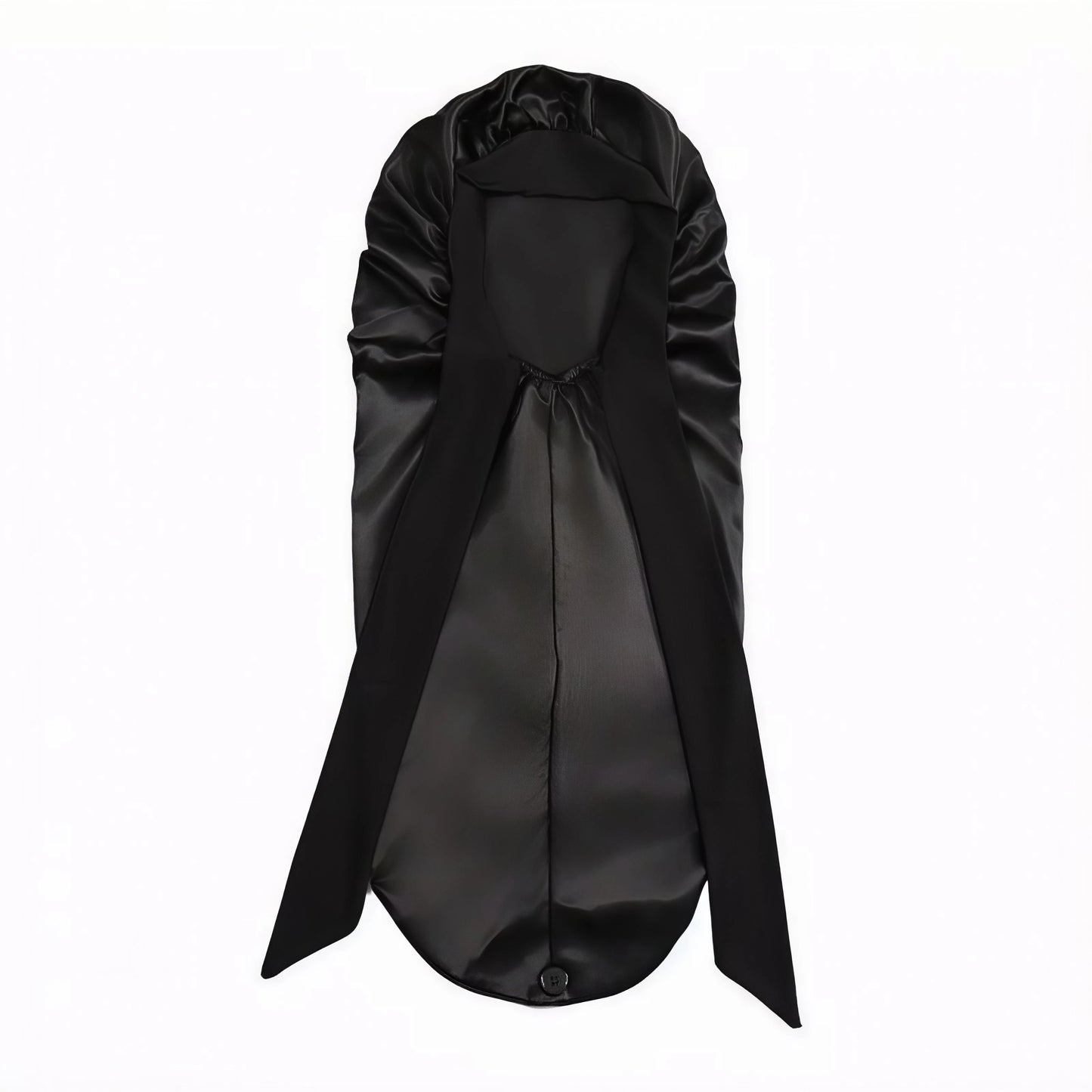 Extra Long Elastic Strip Tie Hair Bonnet with Buttons for Yoga/Running, No Slip