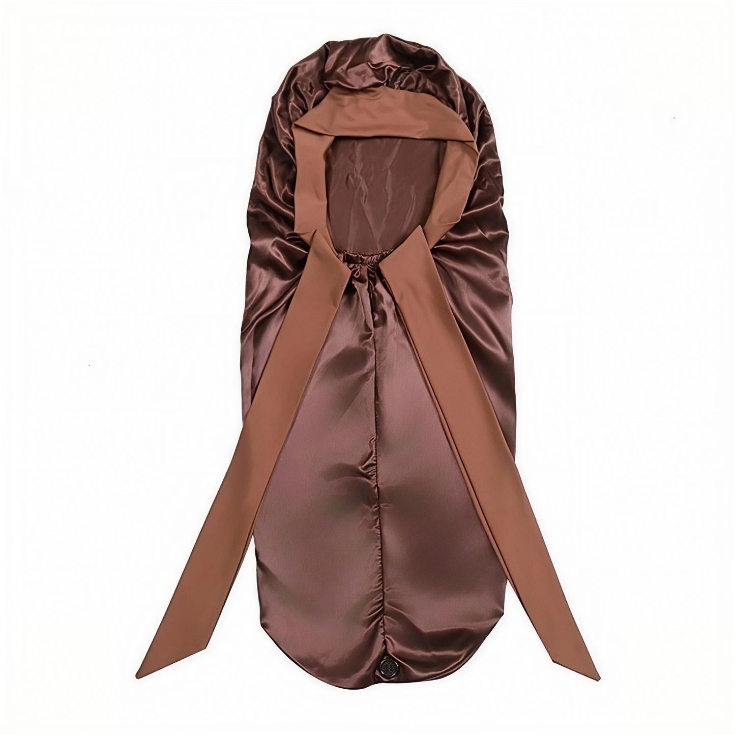 Extra Long Elastic Strip Tie Hair Bonnet with Buttons for Yoga/Running, No Slip
