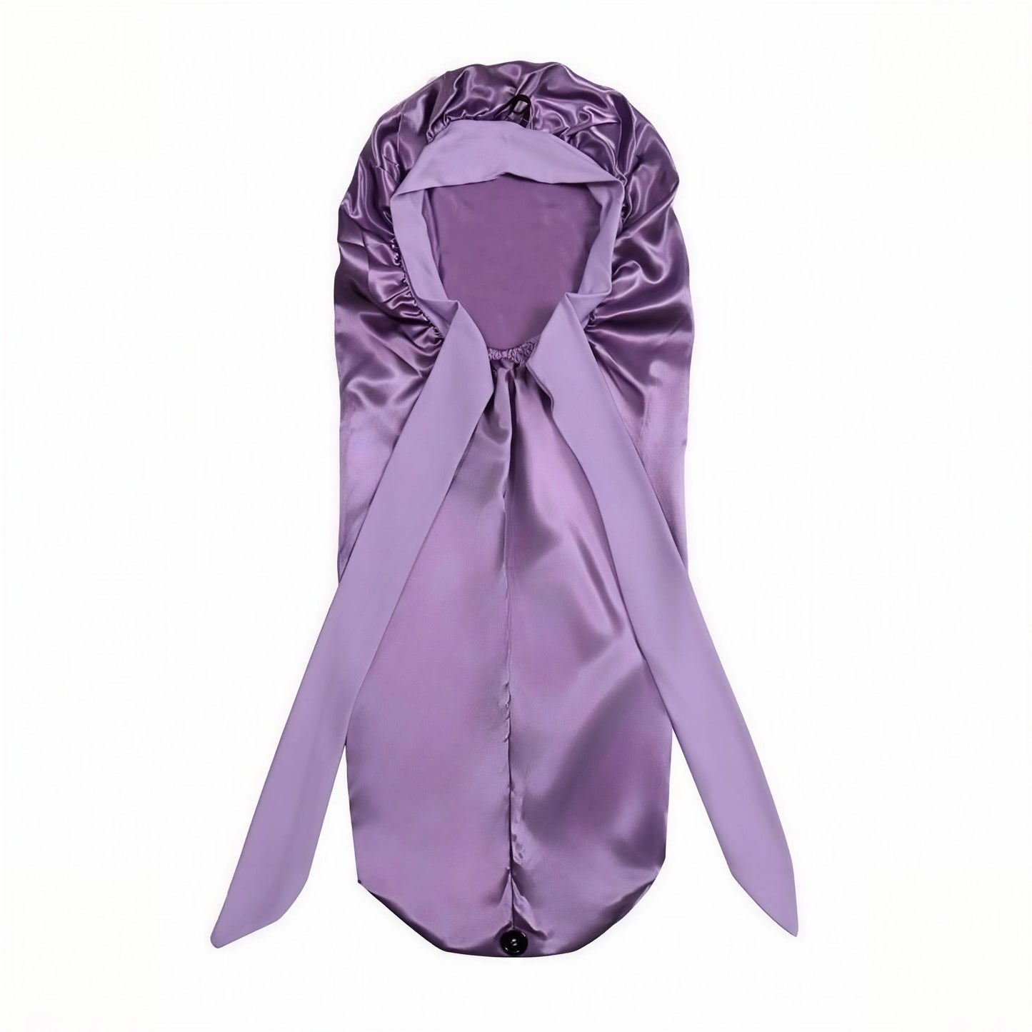 Extra Long Elastic Strip Tie Hair Bonnet with Buttons for Yoga/Running, No Slip