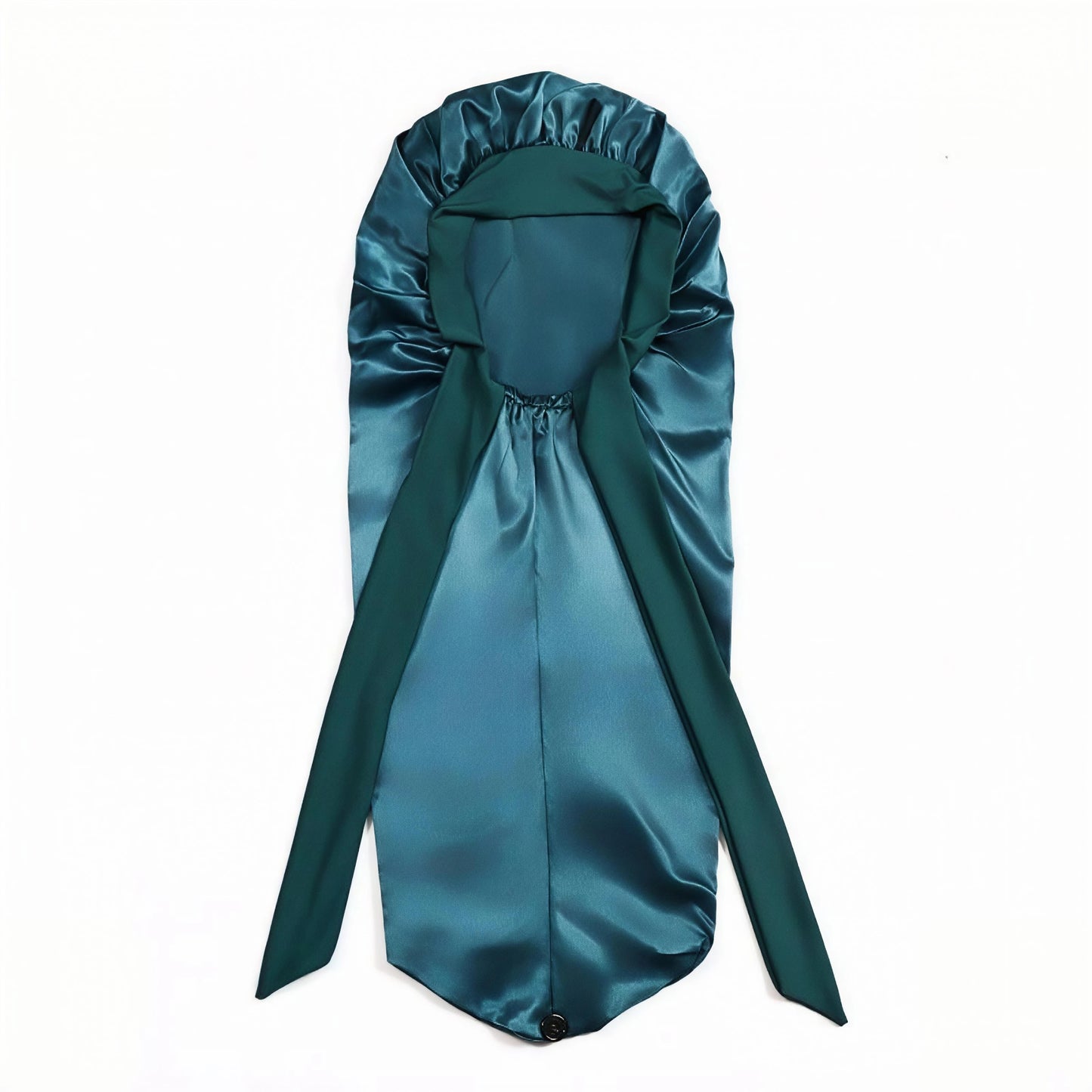 Extra Long Elastic Strip Tie Hair Bonnet with Buttons for Yoga/Running, No Slip