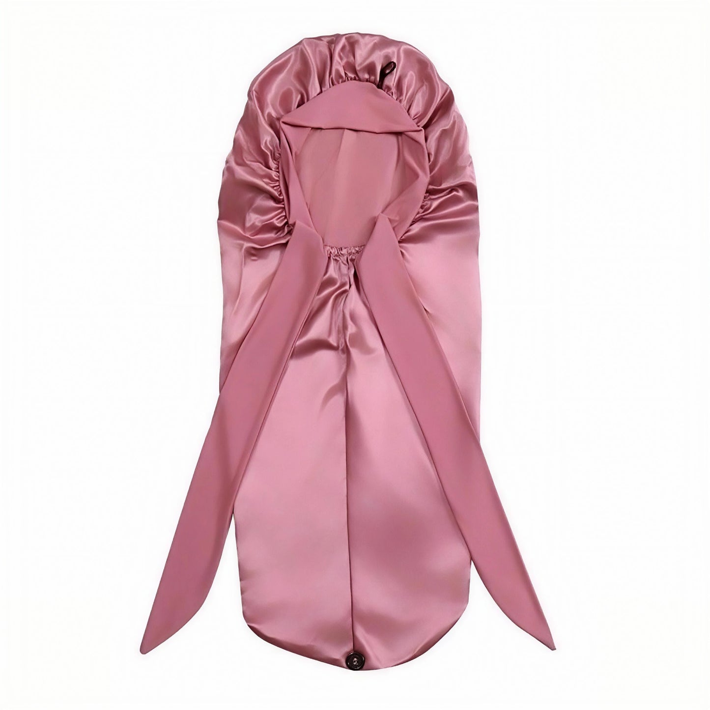 Extra Long Elastic Strip Tie Hair Bonnet with Buttons for Yoga/Running, No Slip