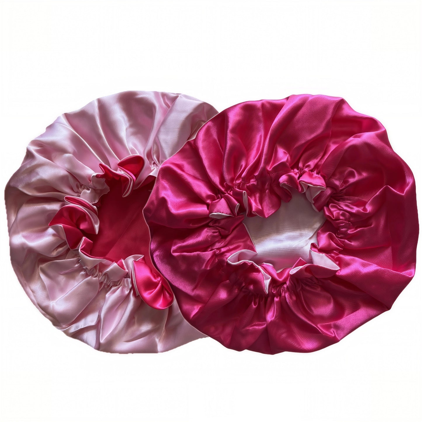 2025 Trendy Double Layer Elastic Bonnet Reversible Design, Fits Braids & Extensions