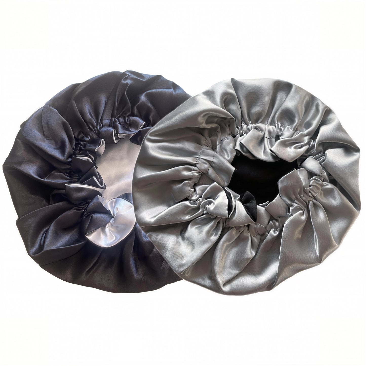 2025 Trendy Double Layer Elastic Bonnet Reversible Design, Fits Braids & Extensions