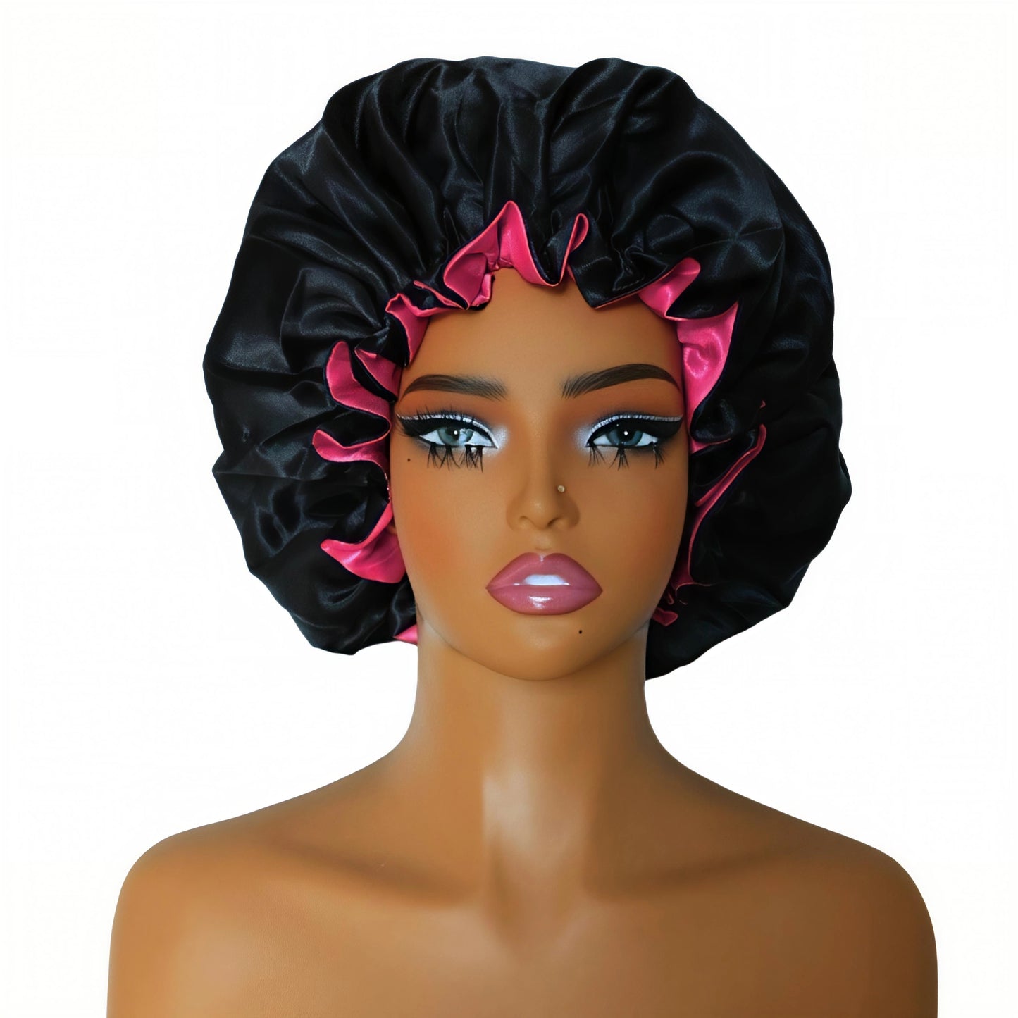 Double Layer Reversible Mommy Woman Sleeping Bonnets - Soft Adjustable Satin Night Caps