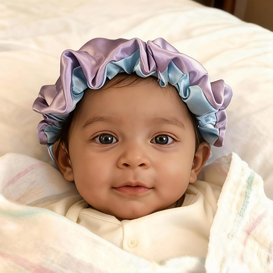 2025 New Kid Baby Daughter Bonnet - Adjustable Double Layer Satin Sleeping Caps