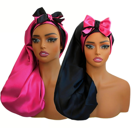 Long Silk Tie Band Bonnet  Adjustable Ribbon for Wigs & Extensions