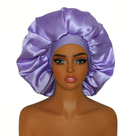 Wide Band XL Big Satin Bonnet No Slip Design for Thick Hair & Dreadlocks